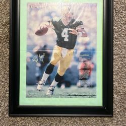 Brett Favre Signed Poster With Frame