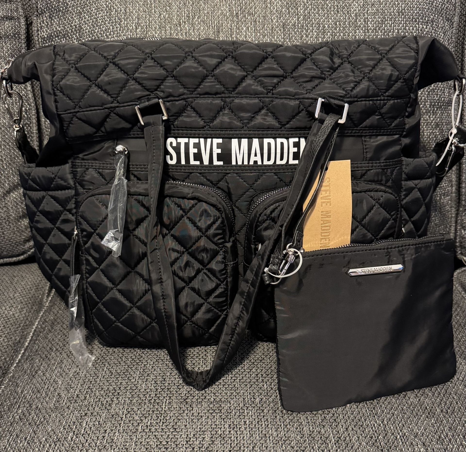 Steven Madden Black Messenger Bag