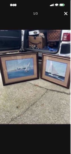 Edward Hopper Pair of Framed Sailboat Prints
