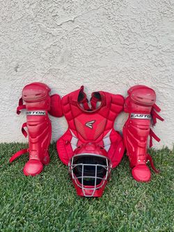 Easton Baseball Catcher's Gear Set Red