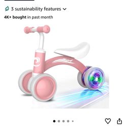 New Lighting Baby Pink Balance Bike 