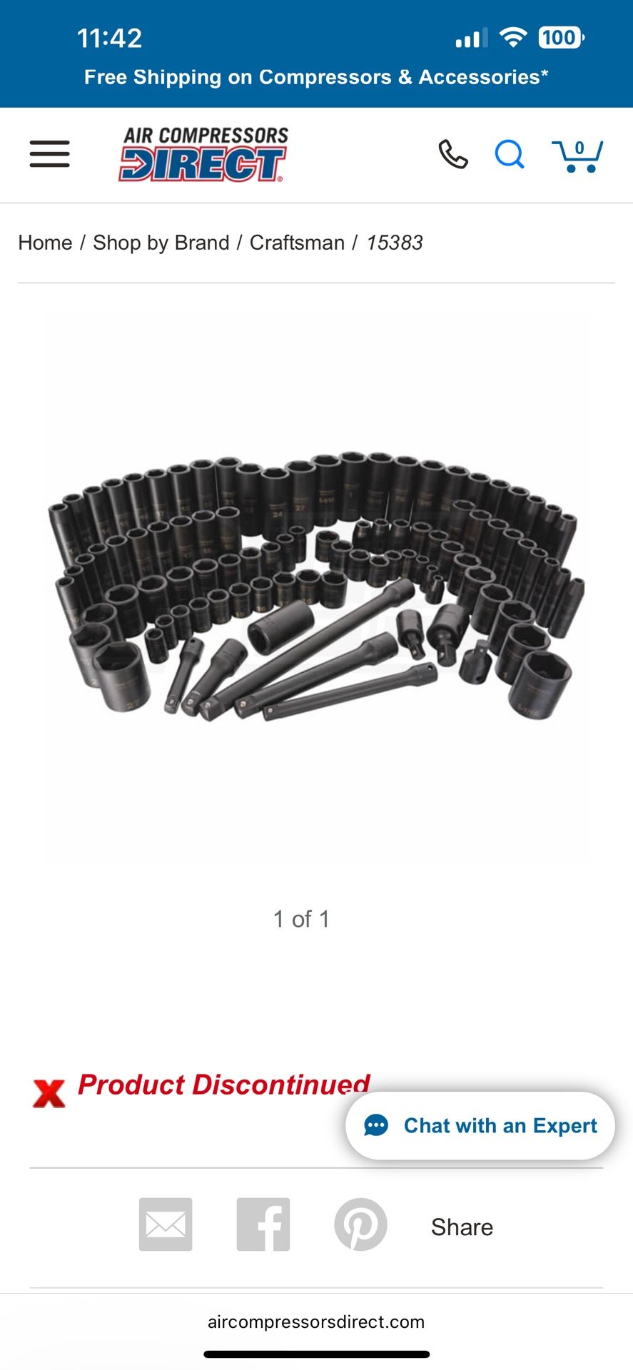 Craftsman 95 Pc Impact Sas 3/8” & 1/2”