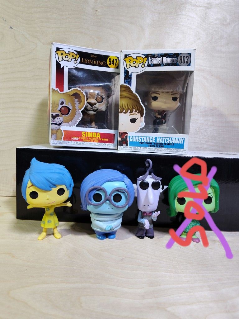 DISNEY PIXAR FUNCO POP INSIDE OUT HAUNTED MANSION LION KING SIMBA