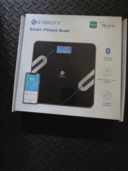 Etekcity Smart Digital Bathroom Scale, Scales for Body Weight and Fat, Wellness Bluetooth Health Monitor with SmartApps, Large LED Display, 12 Data, 1