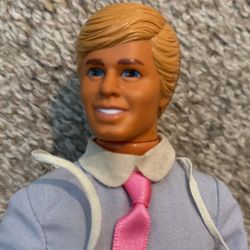 Vintage Ken Barbie Doll Blonde Molded Hair Blue Eyes Mattel 1968 with clothes