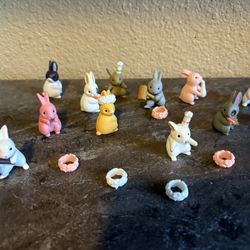 12Pcs Cute Mini Rabbit Decoration Miniature
