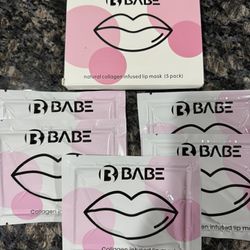 NEW BABE BEAUTY 5 PIECE NATURAL COLLAGEN INFUSED LIP MASK SET $10!