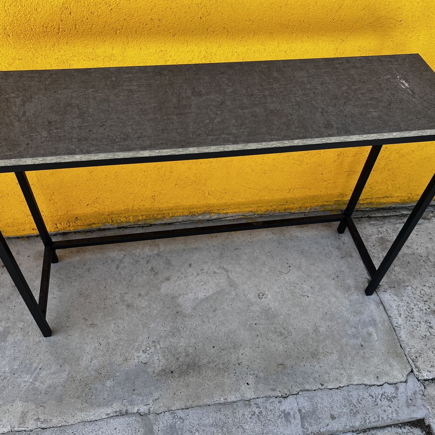 Console Table Gray Top