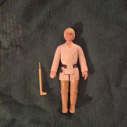 1977 Star Wars A New Hope Figures Farmboy Luke Skywalker Complete Brown Eyes 1st Family Kader W/ M1 Lightsaber Q. Lettered