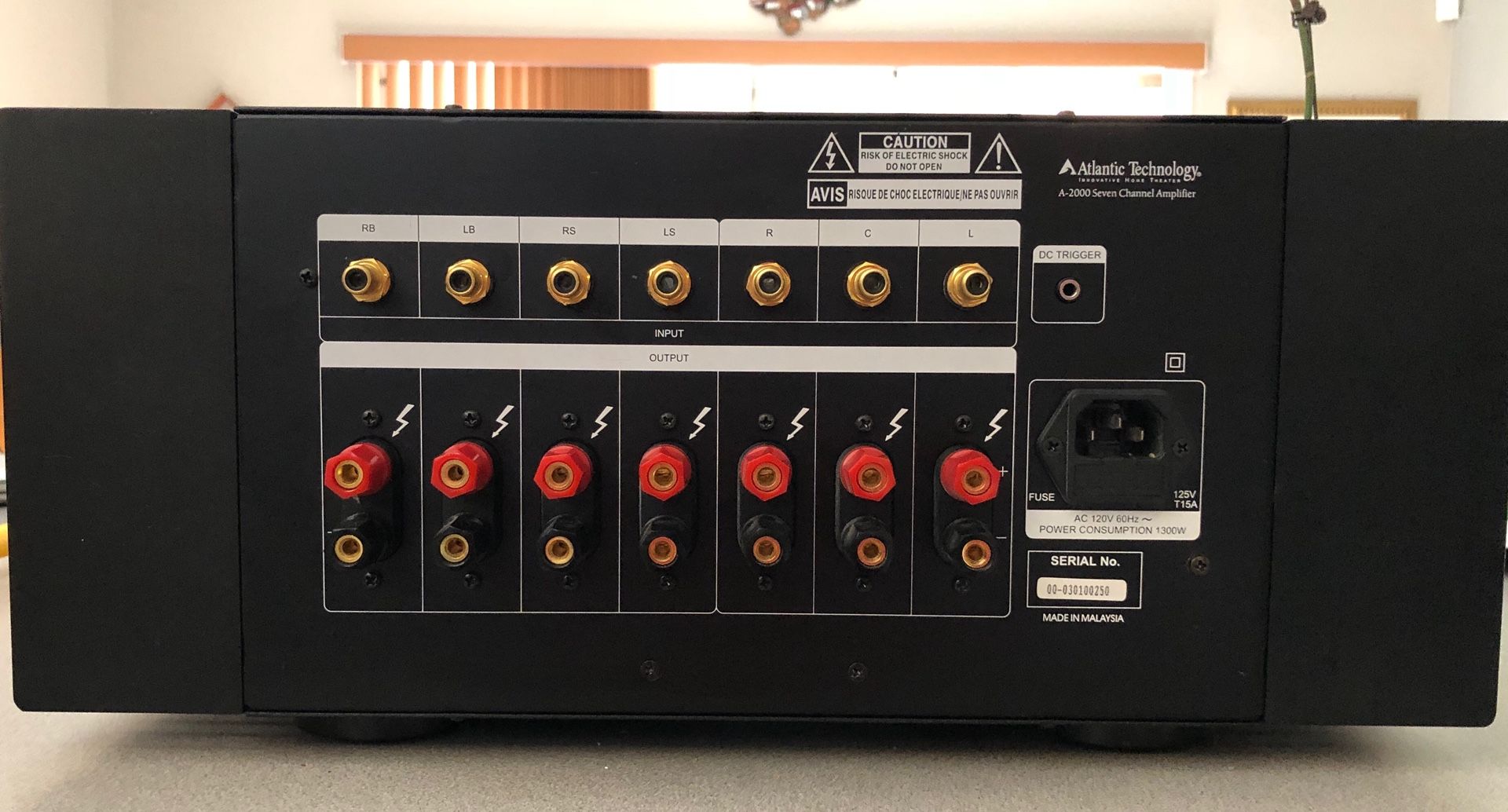 Atlantic Technology (Innovative Home Theater), A-2000 Seven Channel Amplifier