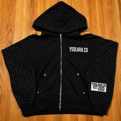 Clothing Brand: https://offerup.com/redirect/?o=WXNvbGFyYS5Dbw== (Black Rhinestone Hoodie)