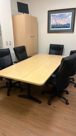 Conf table and 5 chairs