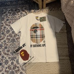 1:1 White Bape X Burberry Tee