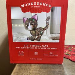 Holiday Tinsel Cat Excellent Condition 