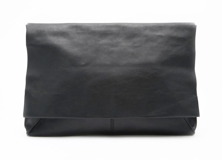 ASOS Black Unlined Leather Clutch