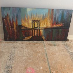 Uttermost Burning Bridge Painting 