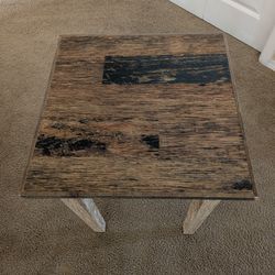 Handmade wood side table