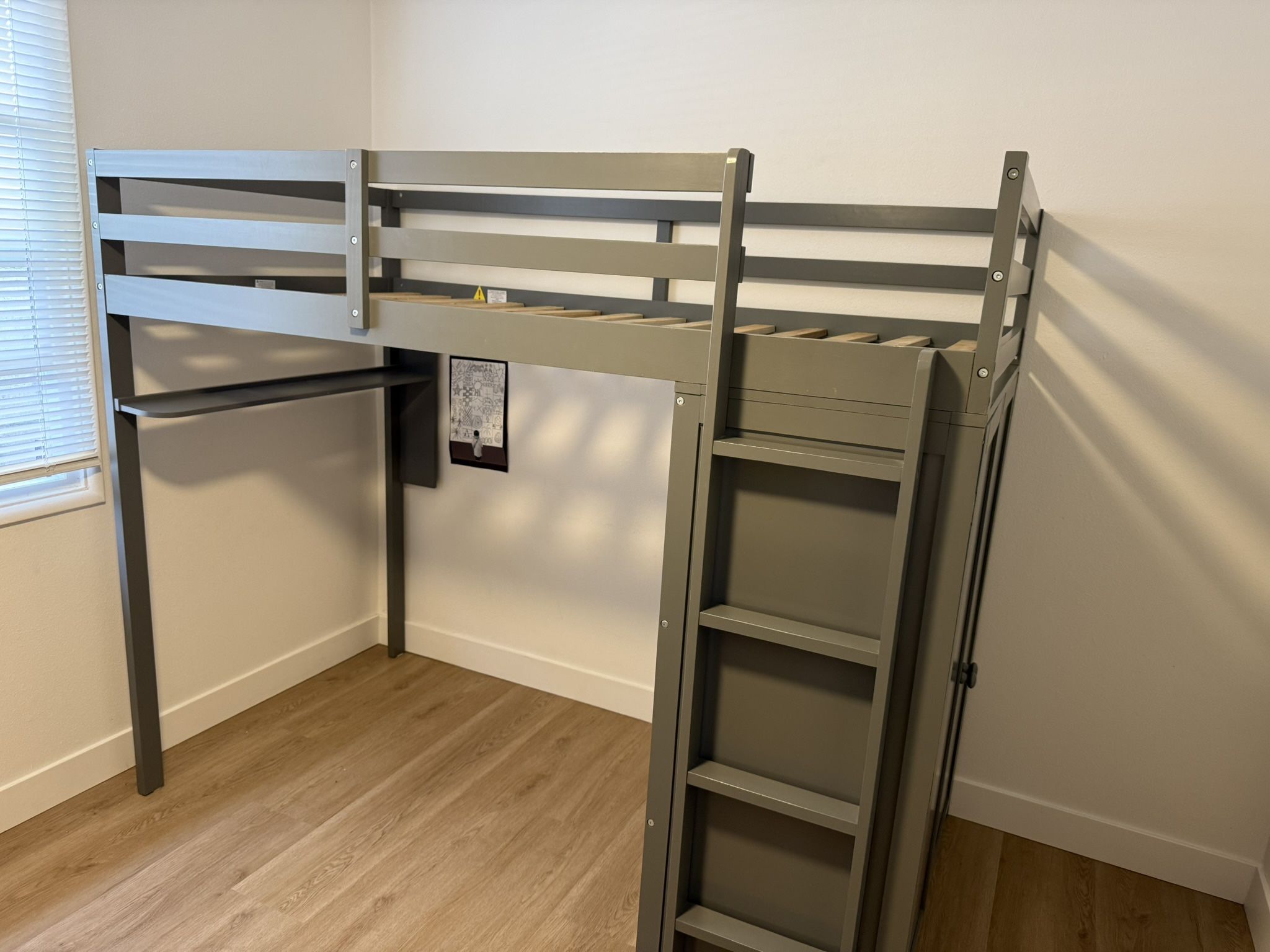 Bunk Bed For Kids With Closet To Hang Clothes