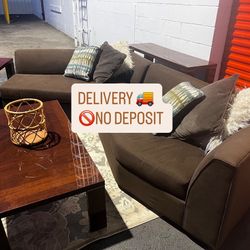 Brown Sectional Couch