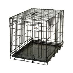 2 small black wire crates