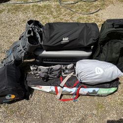 Camping bundle - Kelty kids chairs, Coleman Instant Dome tent, REI AIR MATTRESS, etc…