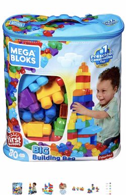 Mega Bloks First Builders Big Building Bag, 80-Piece (Classic)
