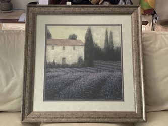 Tuscany Lavender Fields Framed Print Wall Art