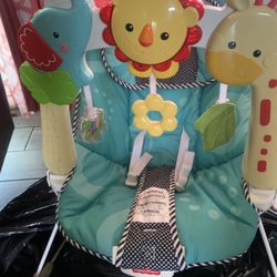 #fisher Price #baby #bouncer #infant #animal #toys #blue 