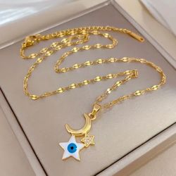 Moon Eye Star Necklace