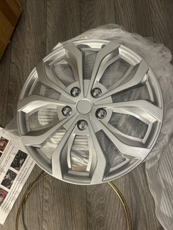 17” Silver Wheel Covers Hubcaps Set of 4 Universal Steel OEM Wheels