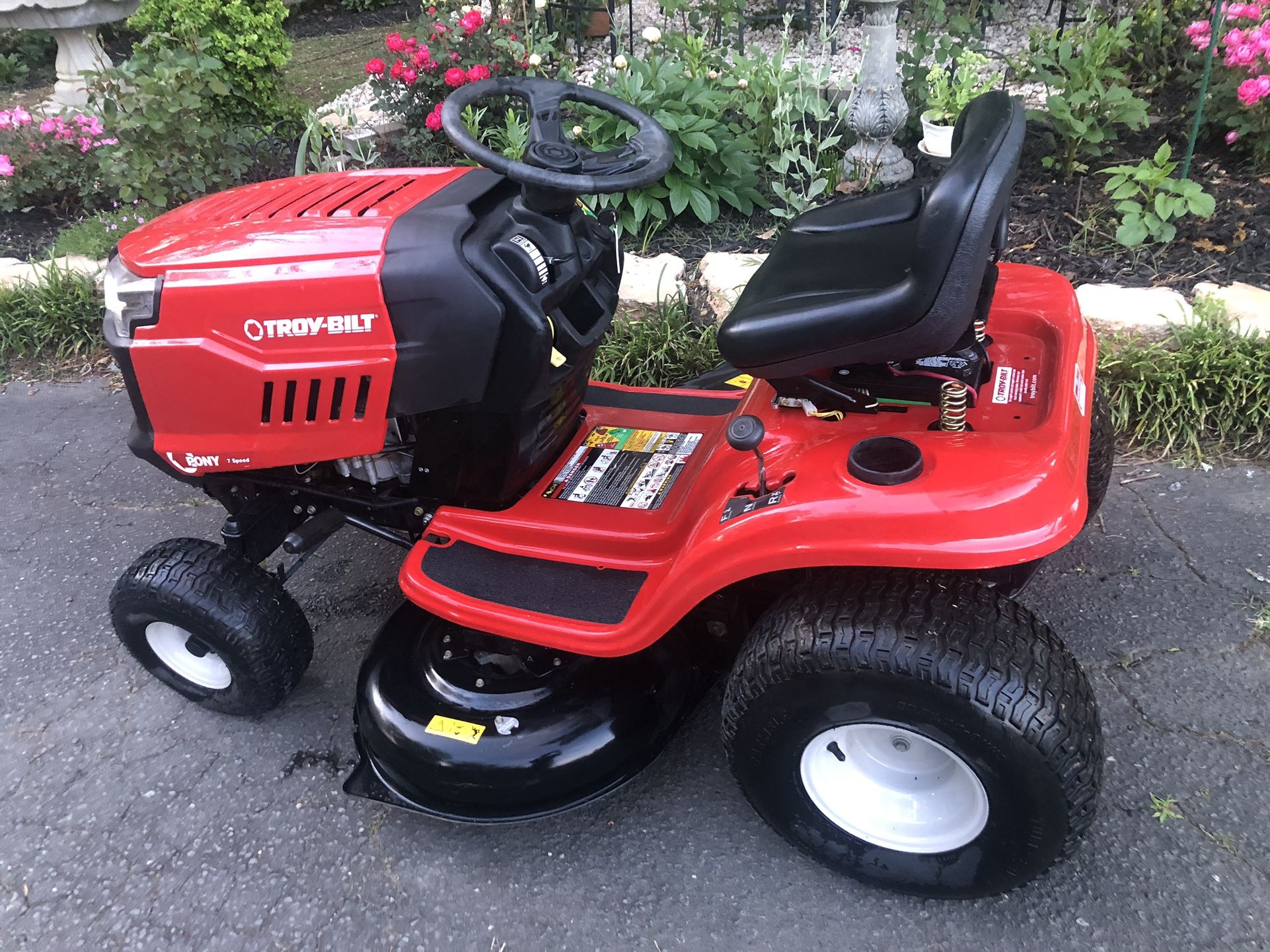 Troy Bilt tractor 17 1/2 horse : Just use it then hours like New