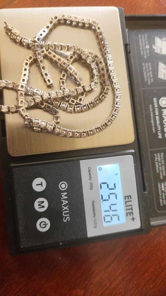 Silver 925 Tennis Necklace need repair