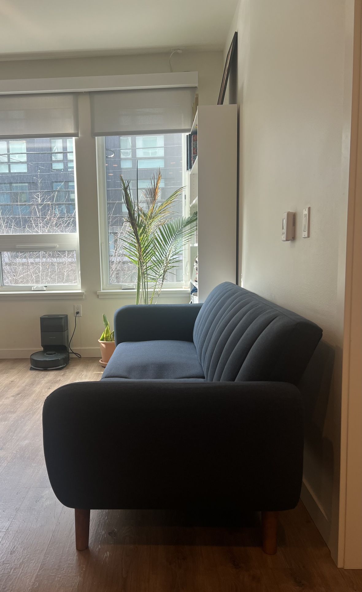 Convertible Sofa for Sale - Blue (Used For 8-9 Months, No Pets) 