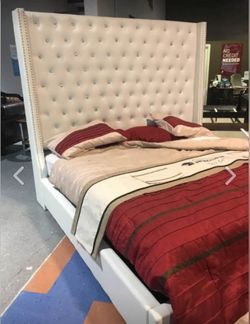 New White King Size Bed Frame