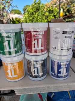 SNOWSUN Heavy Body Acrylic Paint, 1L (40oz) Bulk Earthy Yellow - Artist Grade Thick Paint for Canvas, Wood, Ceramic & Crafts