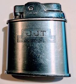 Vintage 1949 Ronson Sport Lighter Engraved "JJT"