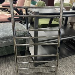 10-Bars Stainless Steel Wall Mounted Electric Towel Warmer Rack in Polished Silver