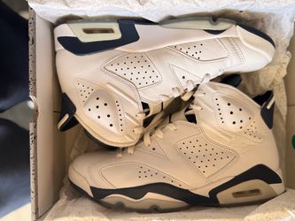 Air Jordan 6 Retro White Navy Sneakers Size 9.5