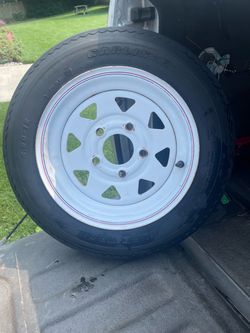 Trailer tire with rim 4.80x12