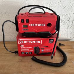 Tire Air Inflator,  CRAFTSMAN Multi-Purpose, Corded Or Cordless With 12V Car Adapter.  NEW, Never Used. 