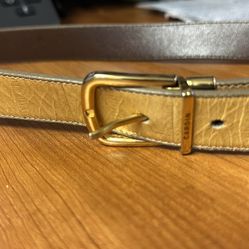 Belt Women’s Cardin Belt Small Made in Spain. Genuine Leather Beige