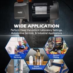 ORION MOTOR TECH 4cfm 1/3hp Single Stage Vacuum Pump