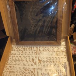 Felt Letter Board Rustic Pine Frame
