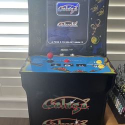 Galaga Arcade 1 Up with matching Stool