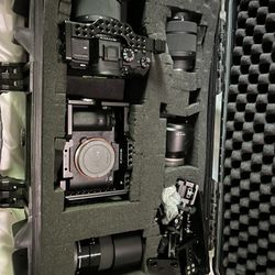 Complete professional Sony video + live streaming setup. Everything is fully functional and ready to use.