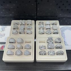 Moissanite Rings in Solid 925 Silver