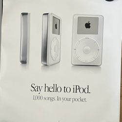 Say Hello To iPod Apple Vintage Poster EXTREMELY RARE!