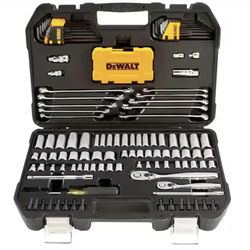 DEWALT 1/4 in. x 3/8 in. Drive Polished Chrome Mechanics Tool Set (142-Piece)