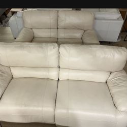 Leather Sofa Recliner   And Love Seat Recliner. Price Including Delivery 