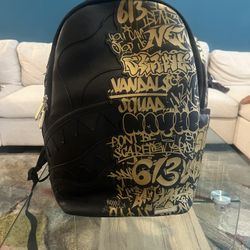 Black and Gold Sprayground Backpack 